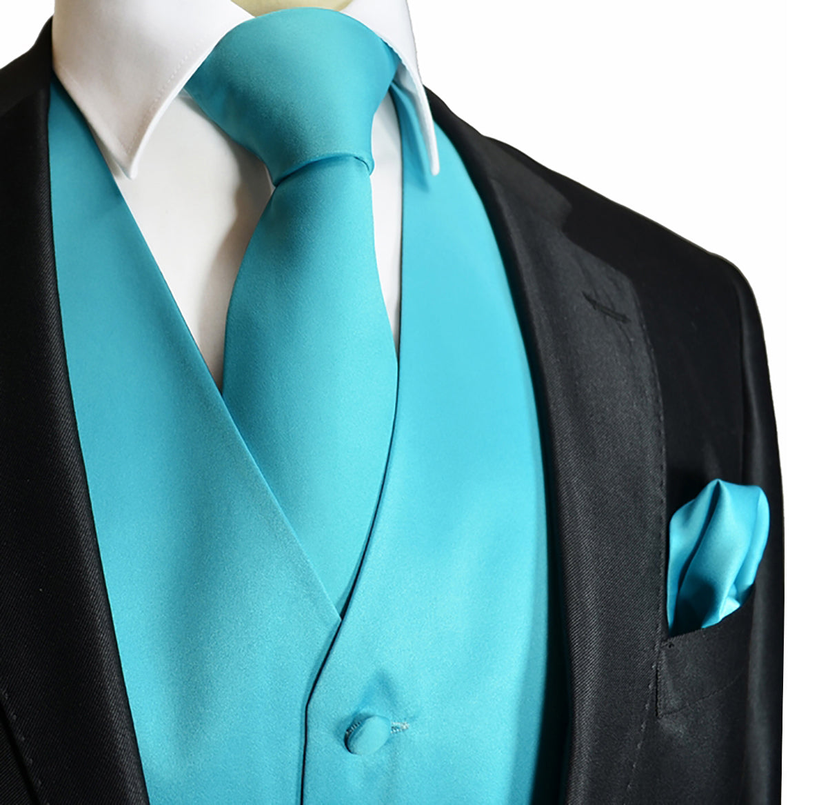 2-Piece Solid Color Vest and Necktie Set