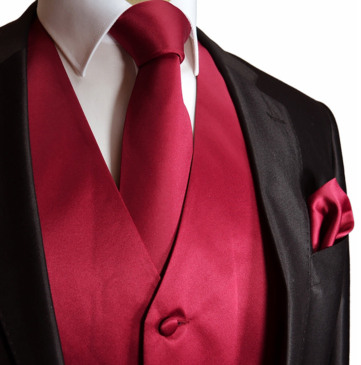 2-Piece Solid Color Vest and Necktie Set