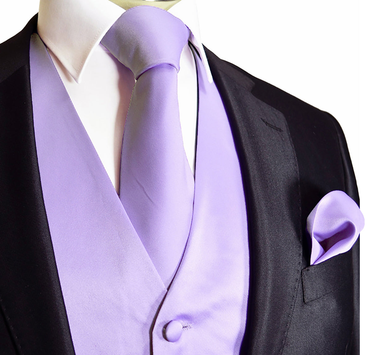 2-Piece Solid Color Vest and Necktie Set