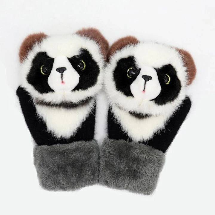 2022 cartoon plush knitted gloves for sale