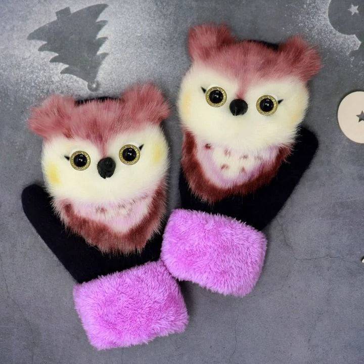 2022 cartoon plush knitted gloves for sale