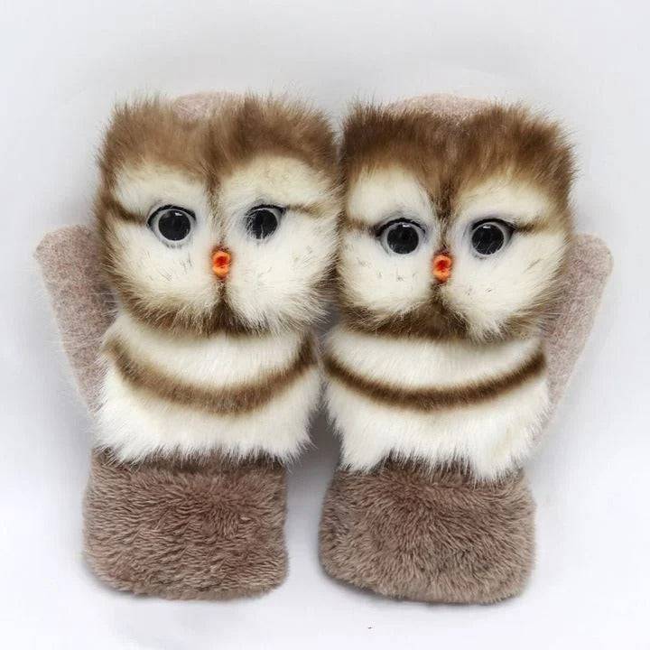 2022 cartoon plush knitted gloves for sale