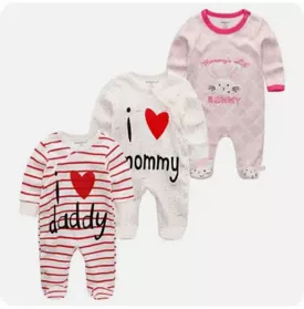 3 piece unisex long sleeve rompers for 6-9 months, model number X1920117.