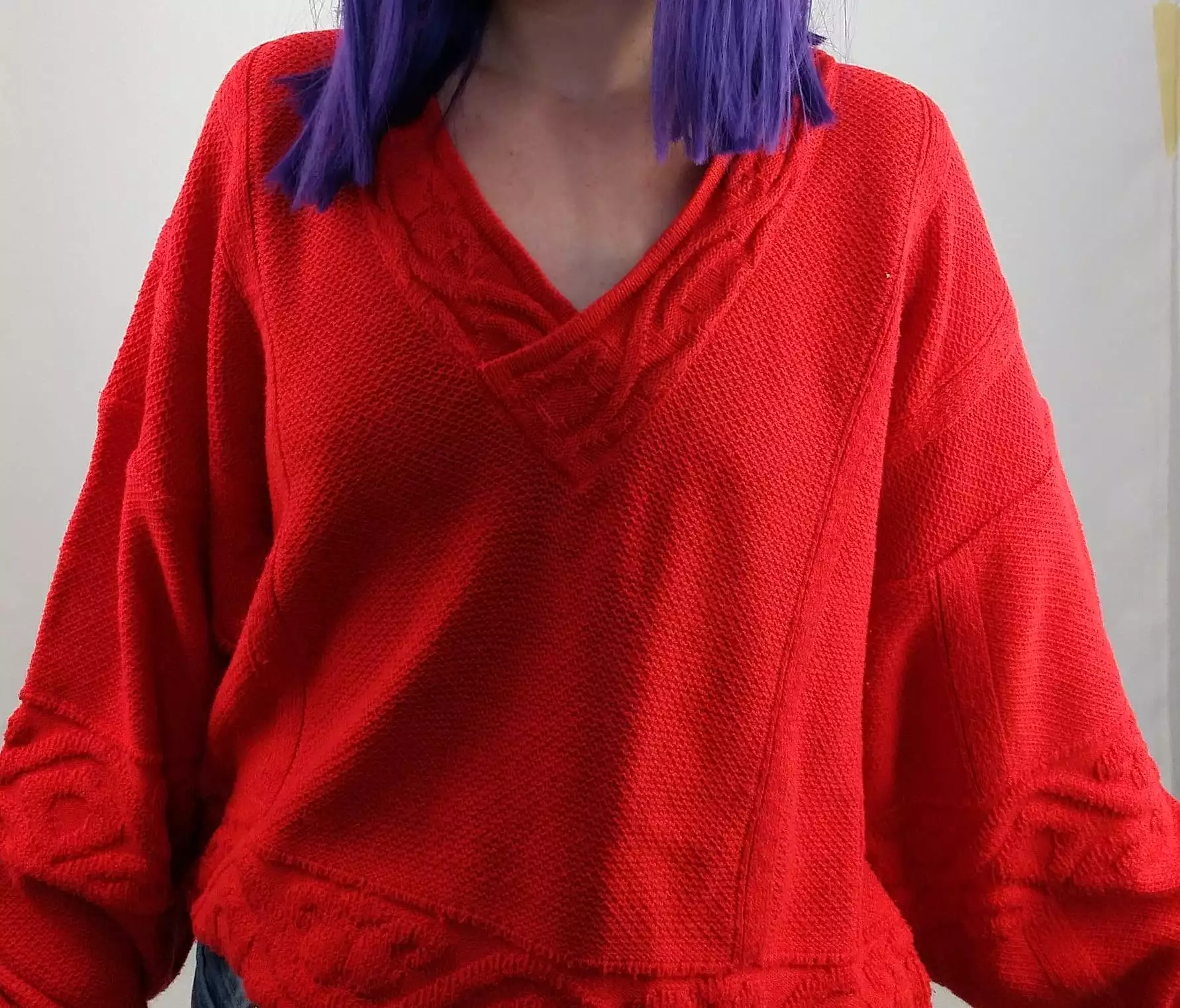 80s Retro V-neck Sweater - Red | Shop Now