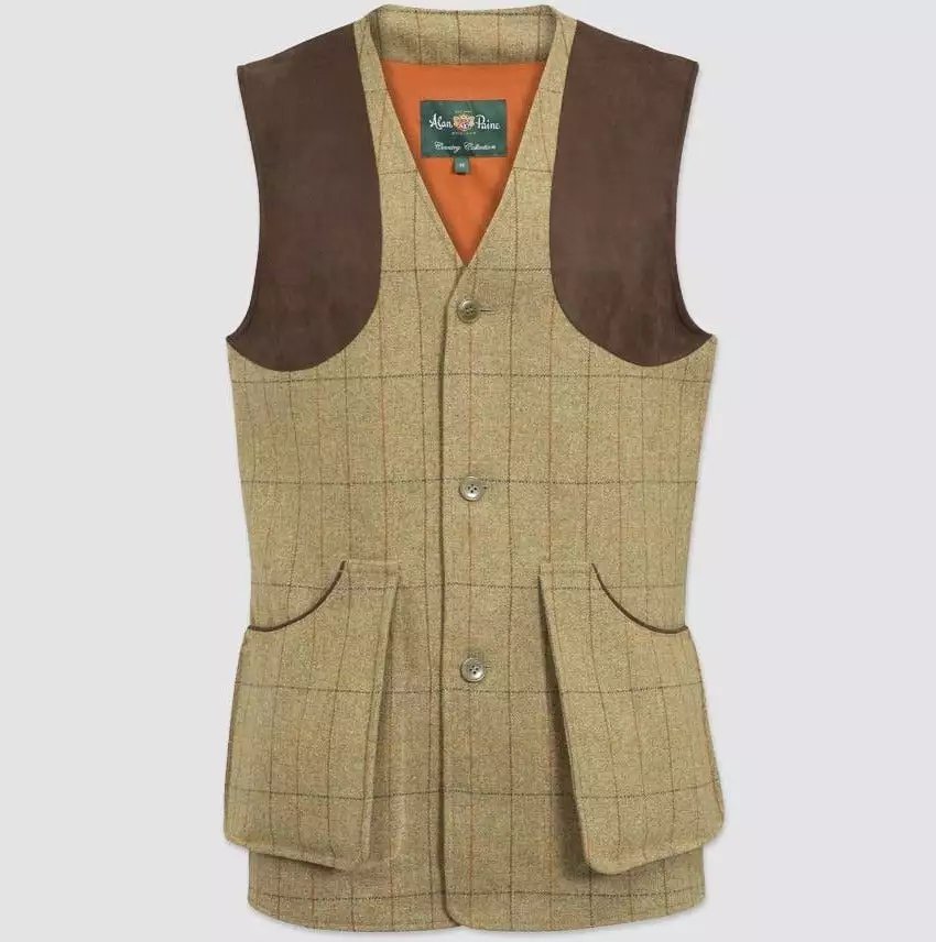 Alan Paine Combrook Tweed Shooting Waistcoat - Sale