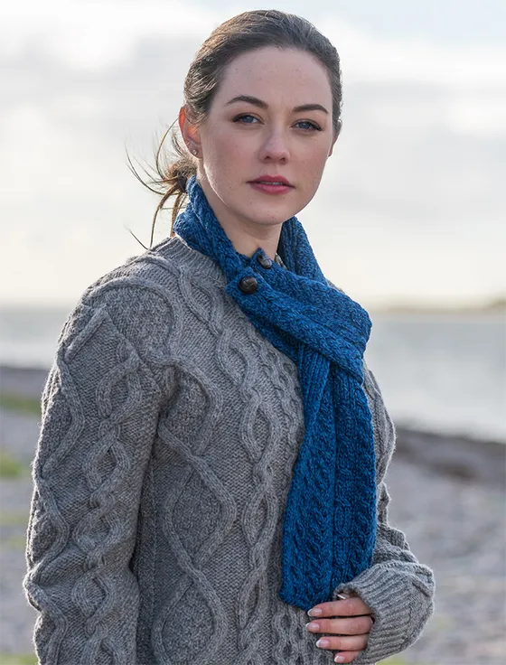 Aran Knit Loop Scarf.