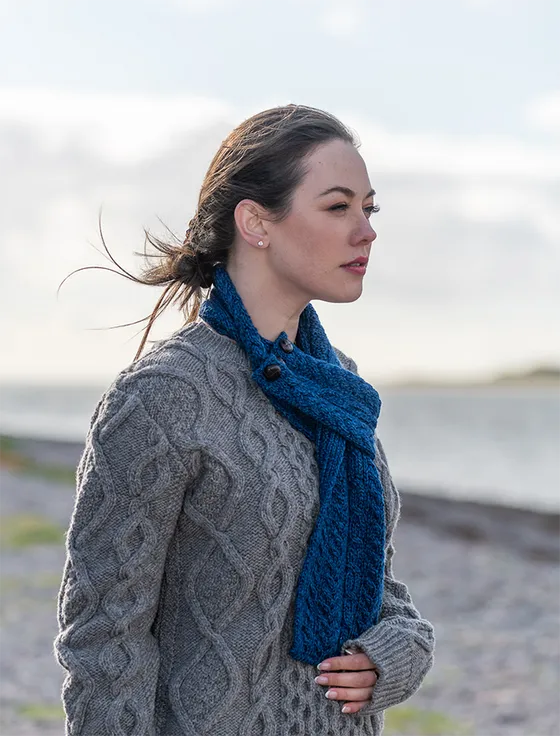 Aran Knit Loop Scarf.