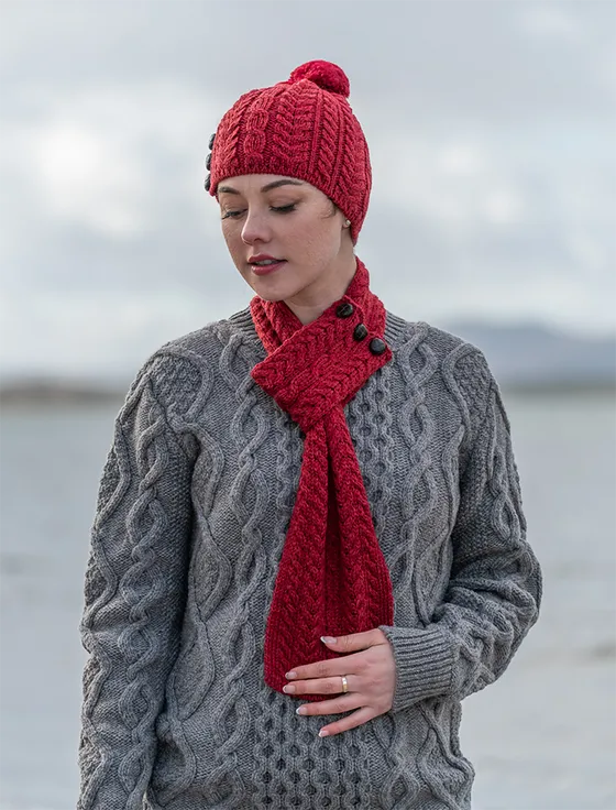 Aran Knit Loop Scarf.