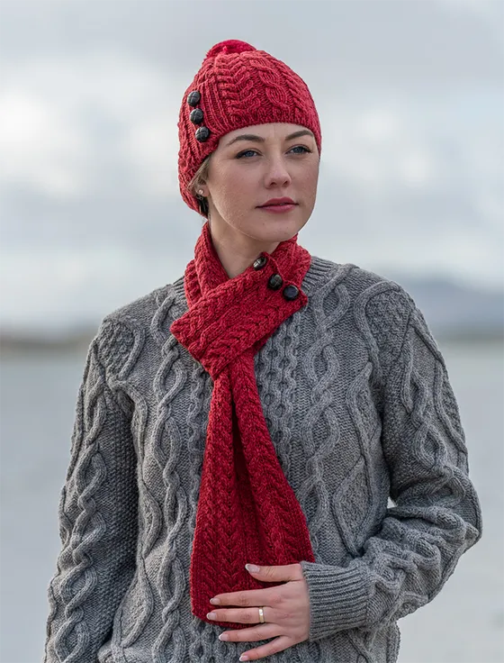 Aran Knit Loop Scarf.