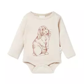 Aster & Oak Bunny Print Onesie - Organic Cotton