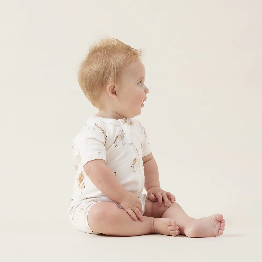 Aster & Oak - Savanna Zip Romper - Organic Baby Clothes