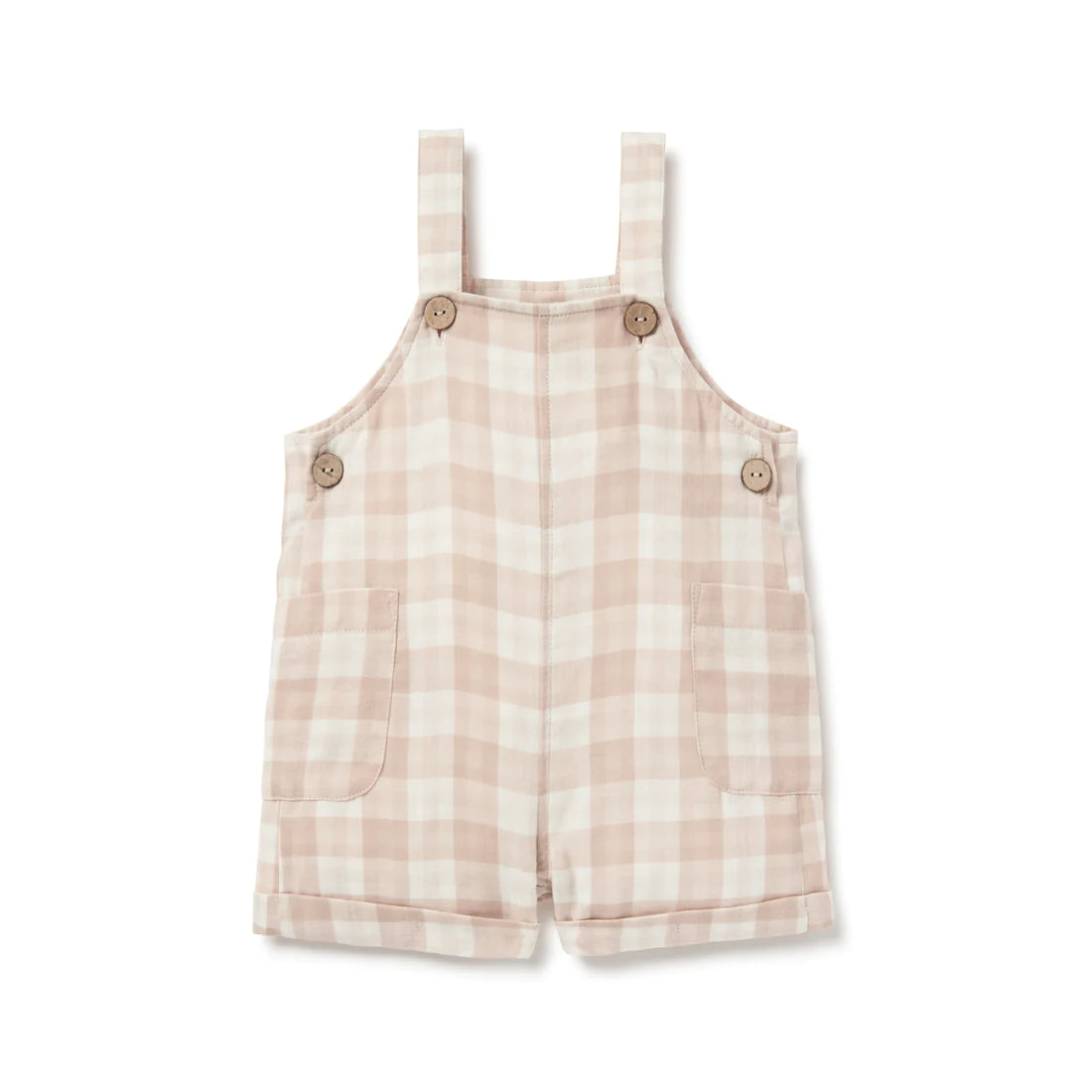 Aster & Oak Taupe Gingham Overalls - Shop now for trendy and stylish overalls for women