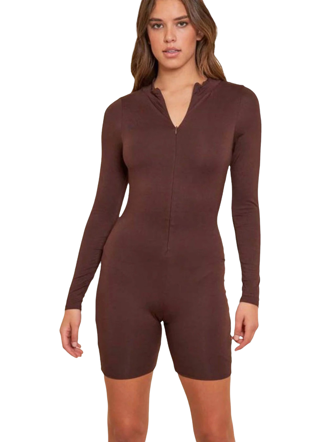 Aubrey Brown Long Sleeve Jumpsuit