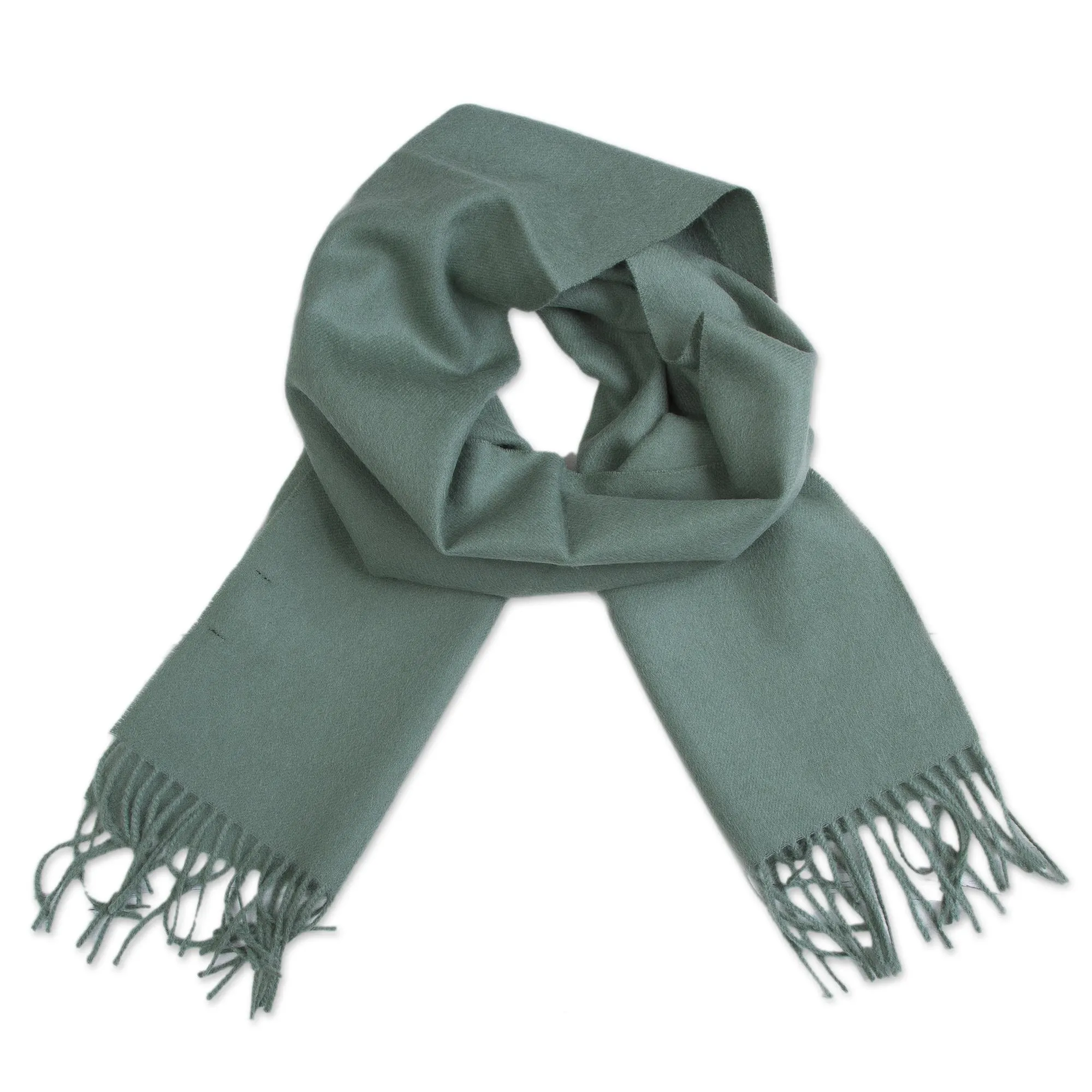 Baby Alpaca Scarf - 100% Celadon Green | Shop Now