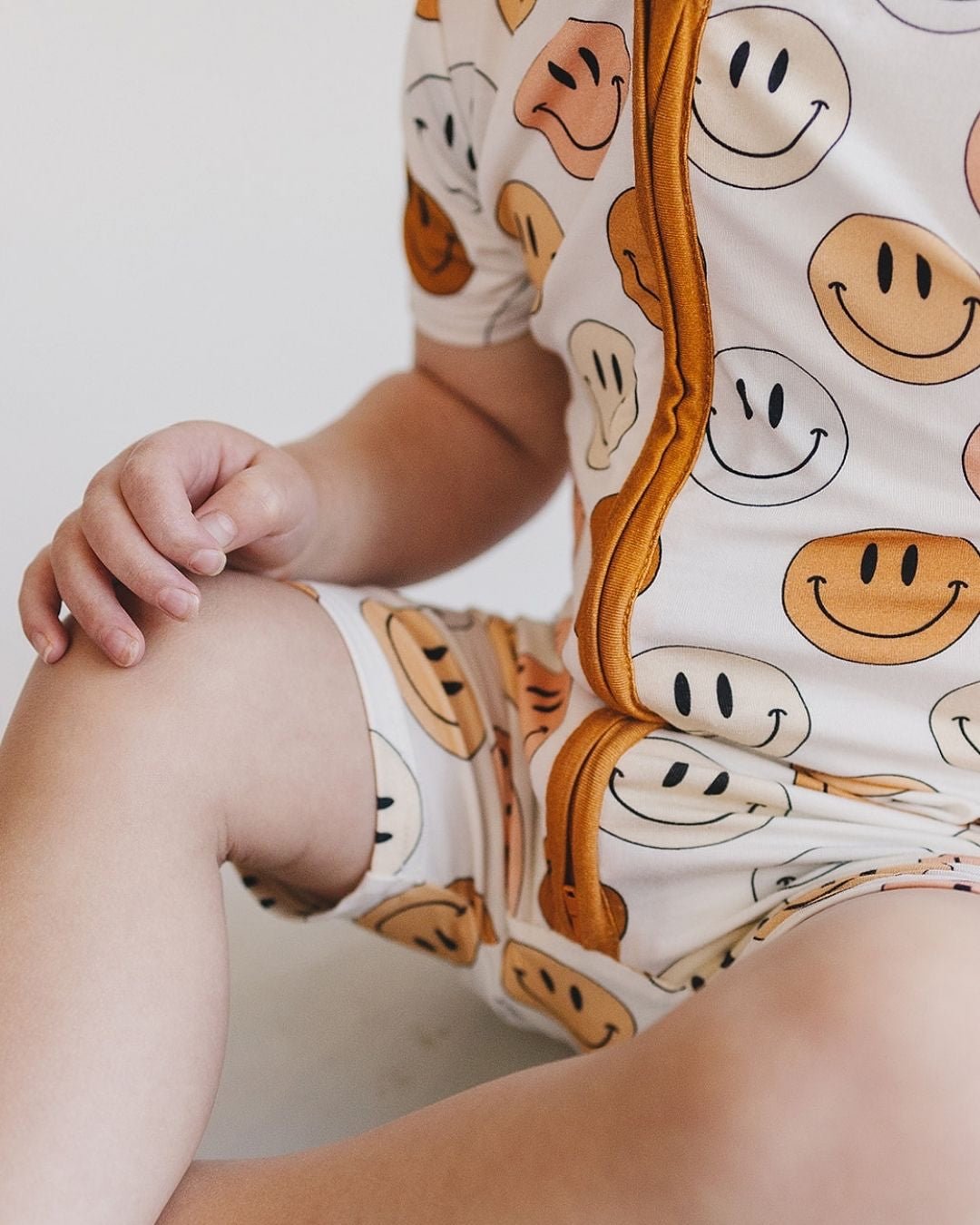 Bamboo Romper - Copper - Smiley