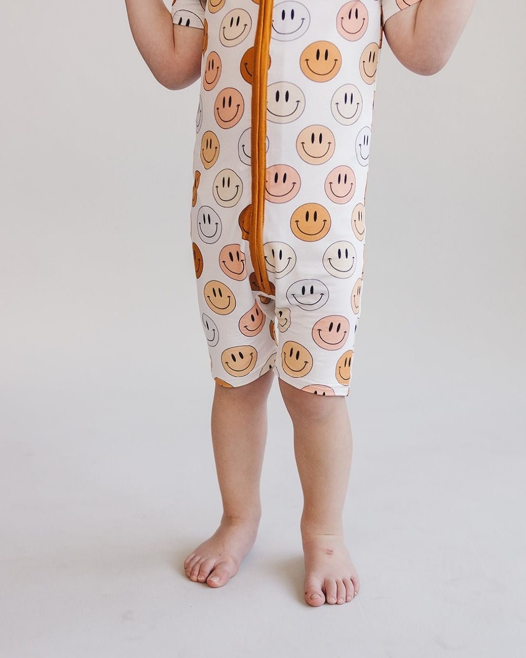 Bamboo Romper - Copper - Smiley