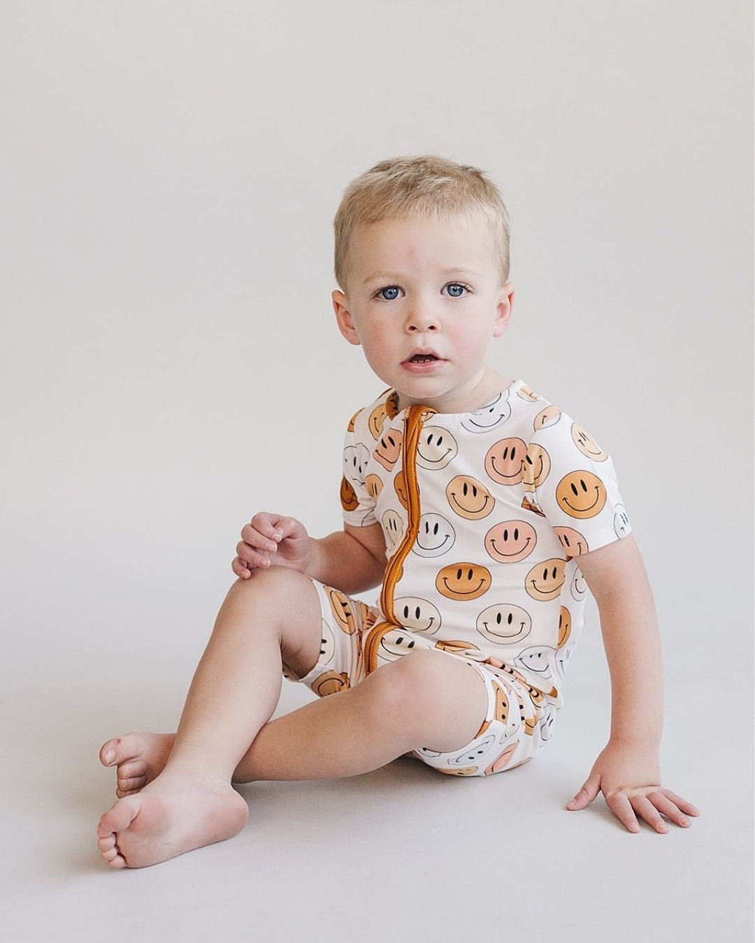 Bamboo Romper - Copper - Smiley