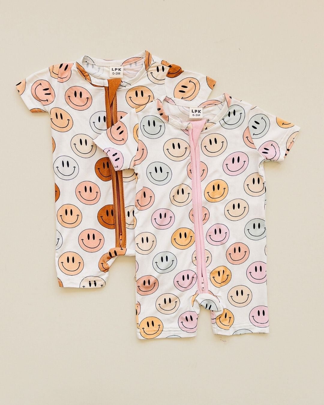 Bamboo Romper - Copper - Smiley