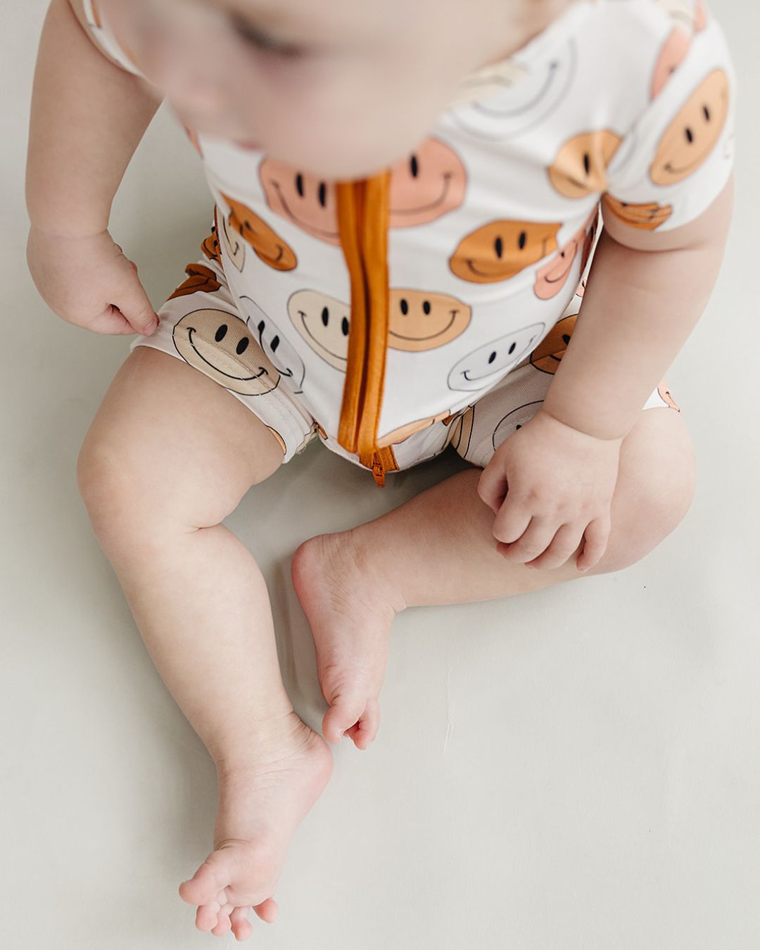 Bamboo Romper - Copper - Smiley