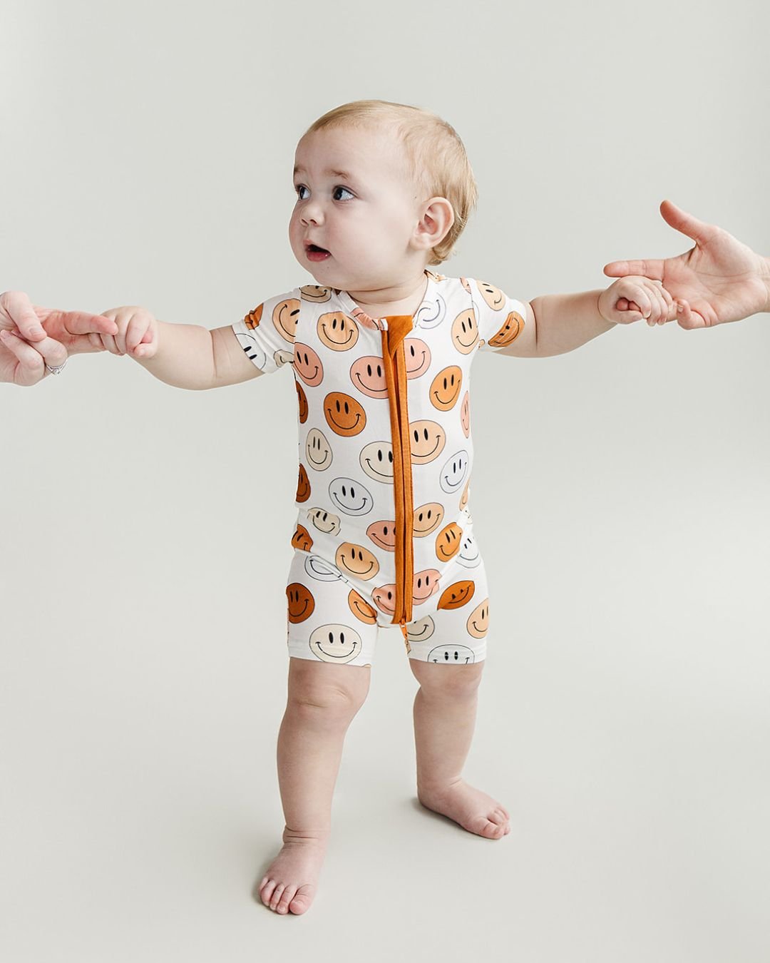 Bamboo Romper - Copper - Smiley