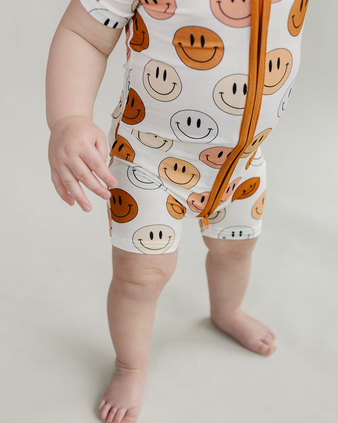 Bamboo Romper - Copper - Smiley