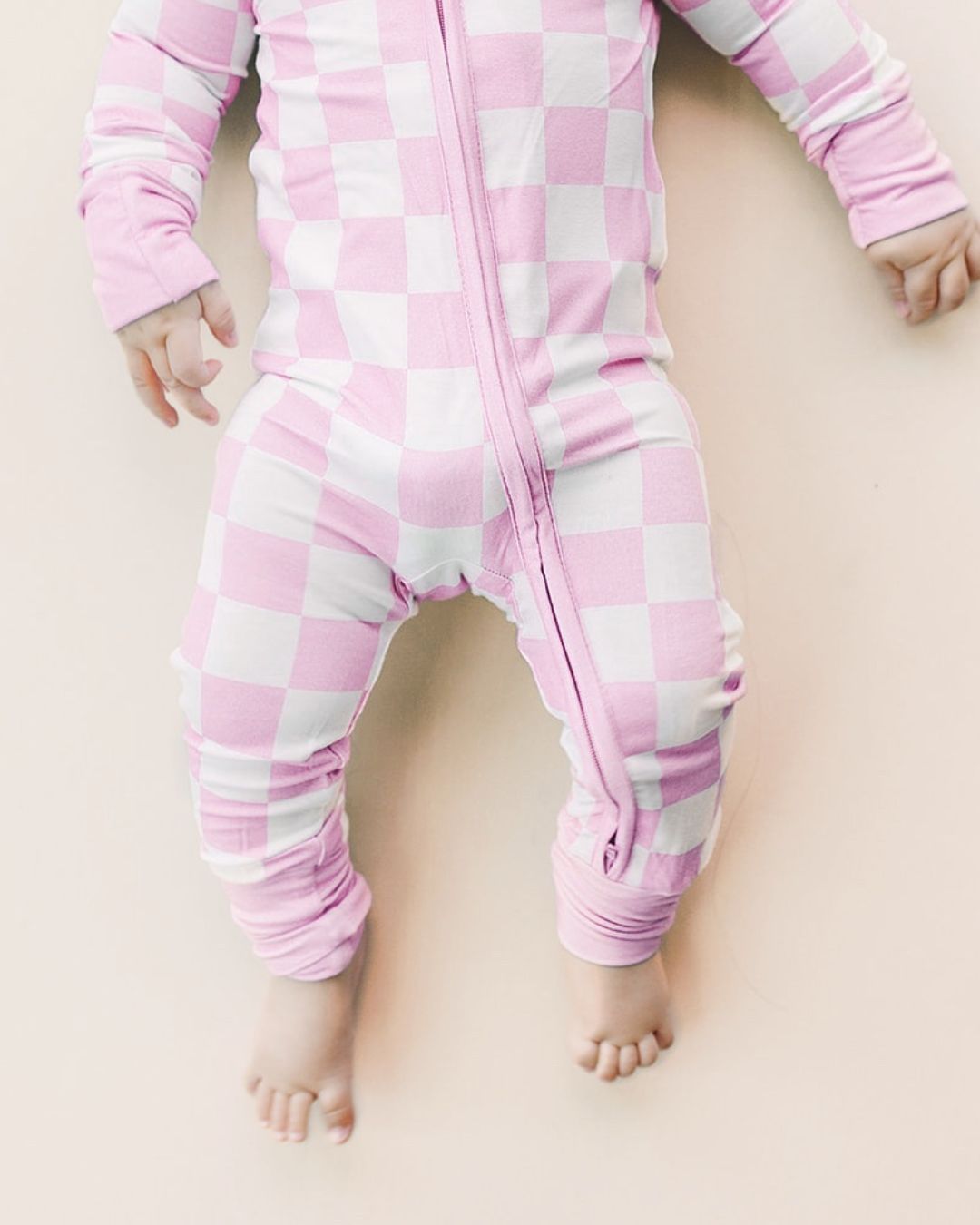 Bamboo Romper Pink Checkered