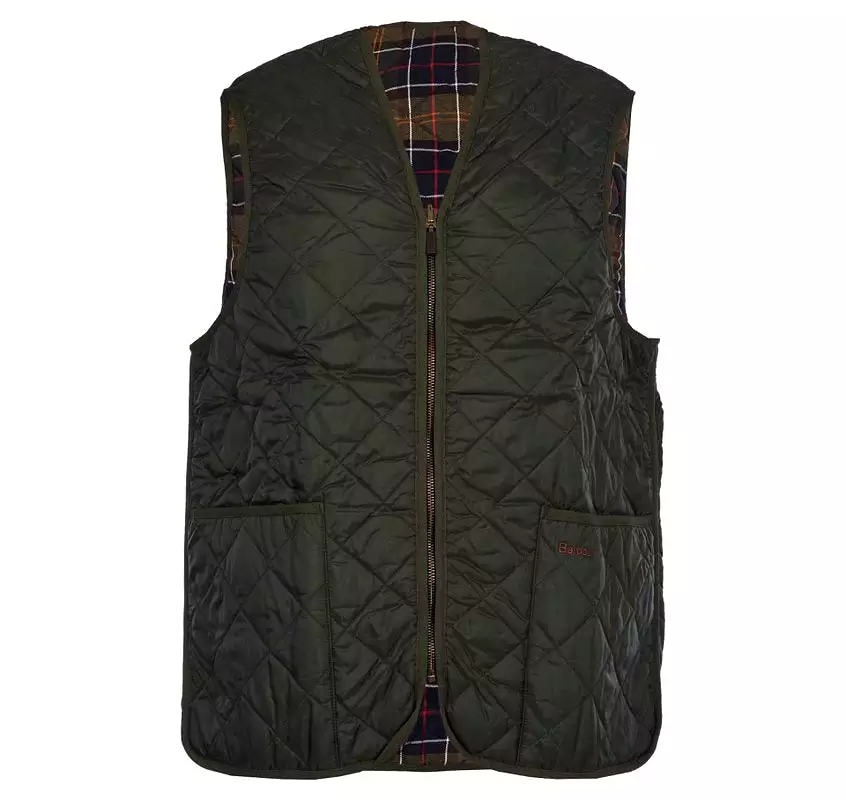 Barbour Quilted Vest, Zip-In Liner