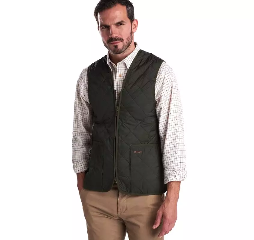 Barbour Quilted Vest, Zip-In Liner