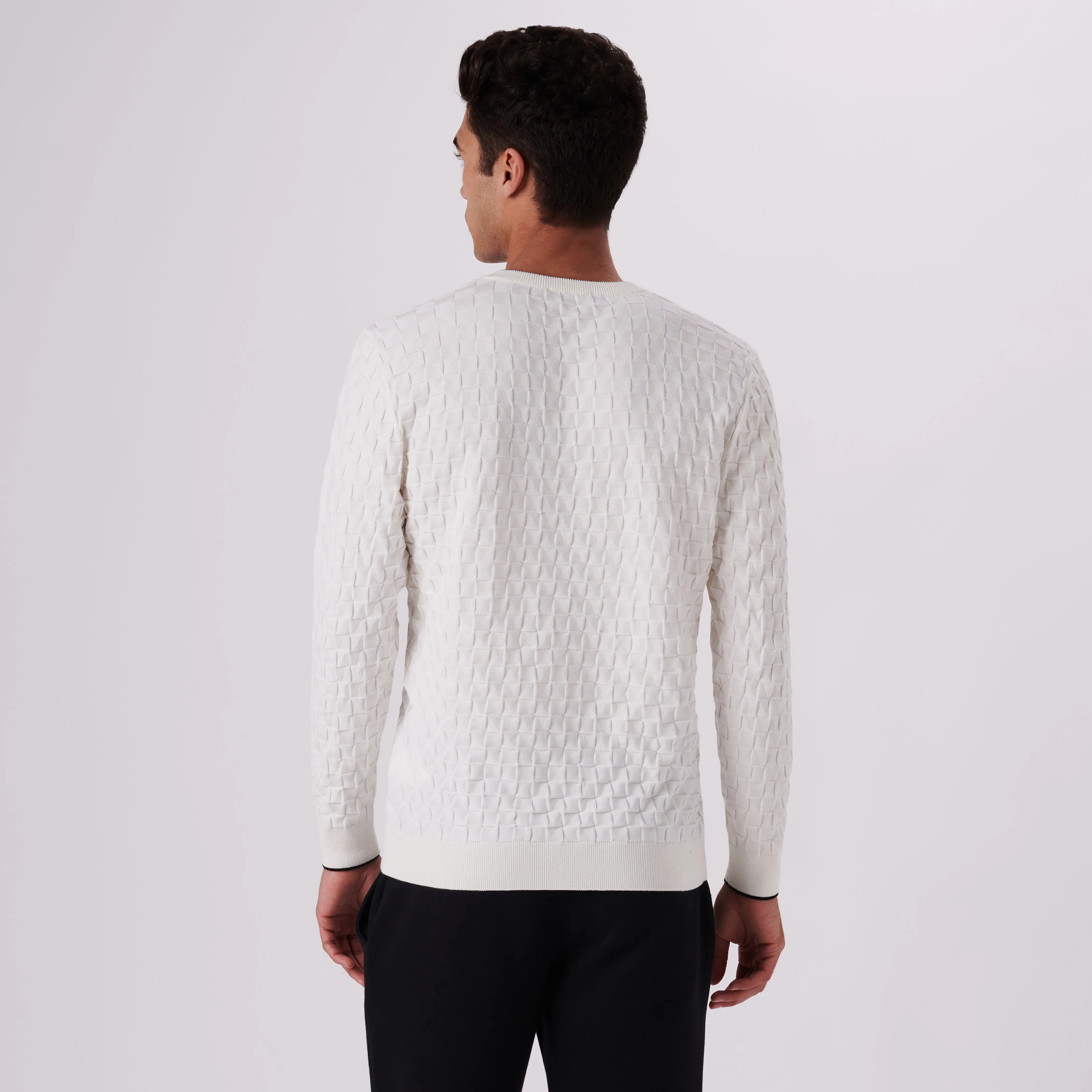 V-Neck Basketweave Sweater