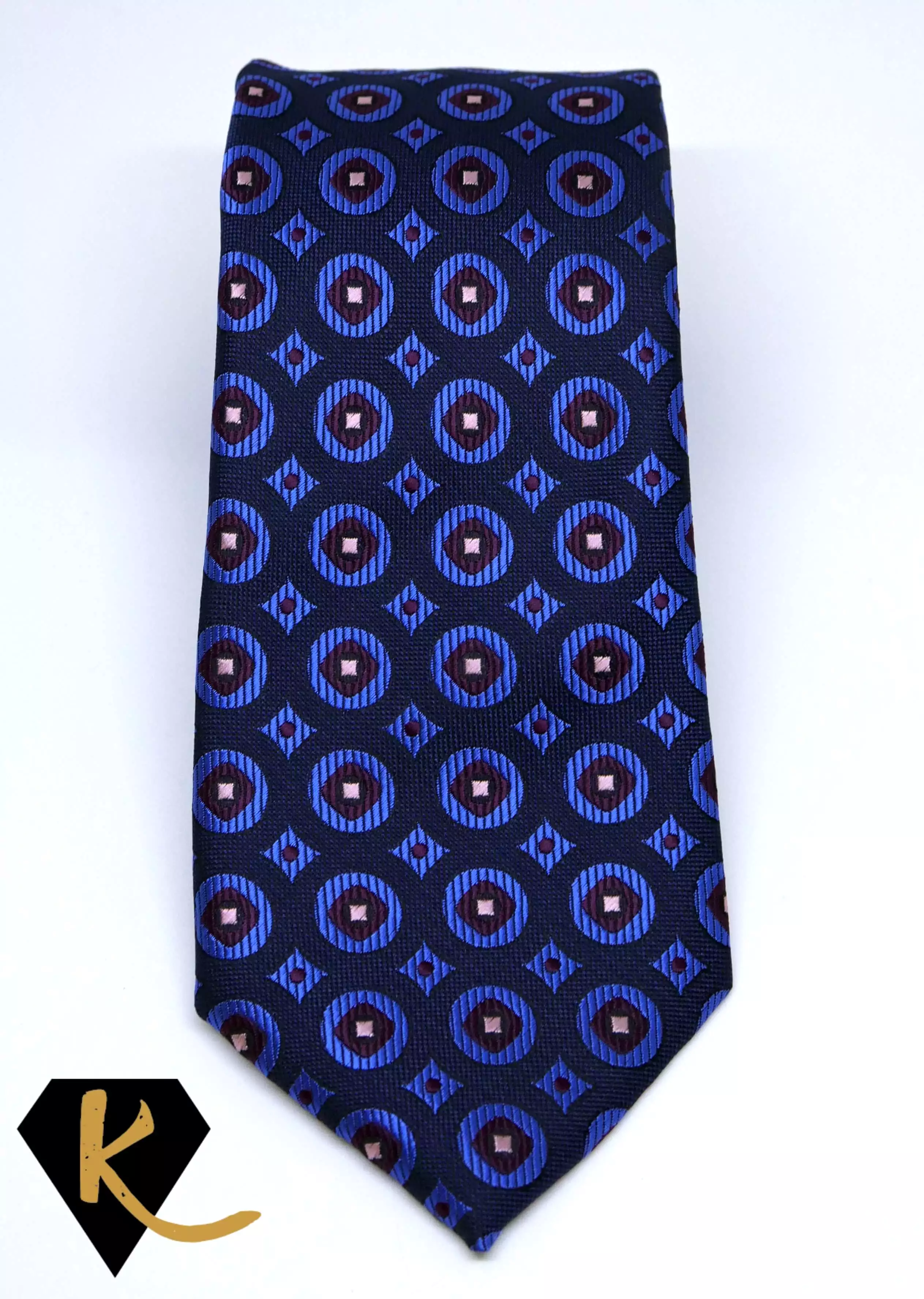 Black and Blue Printed Necktie