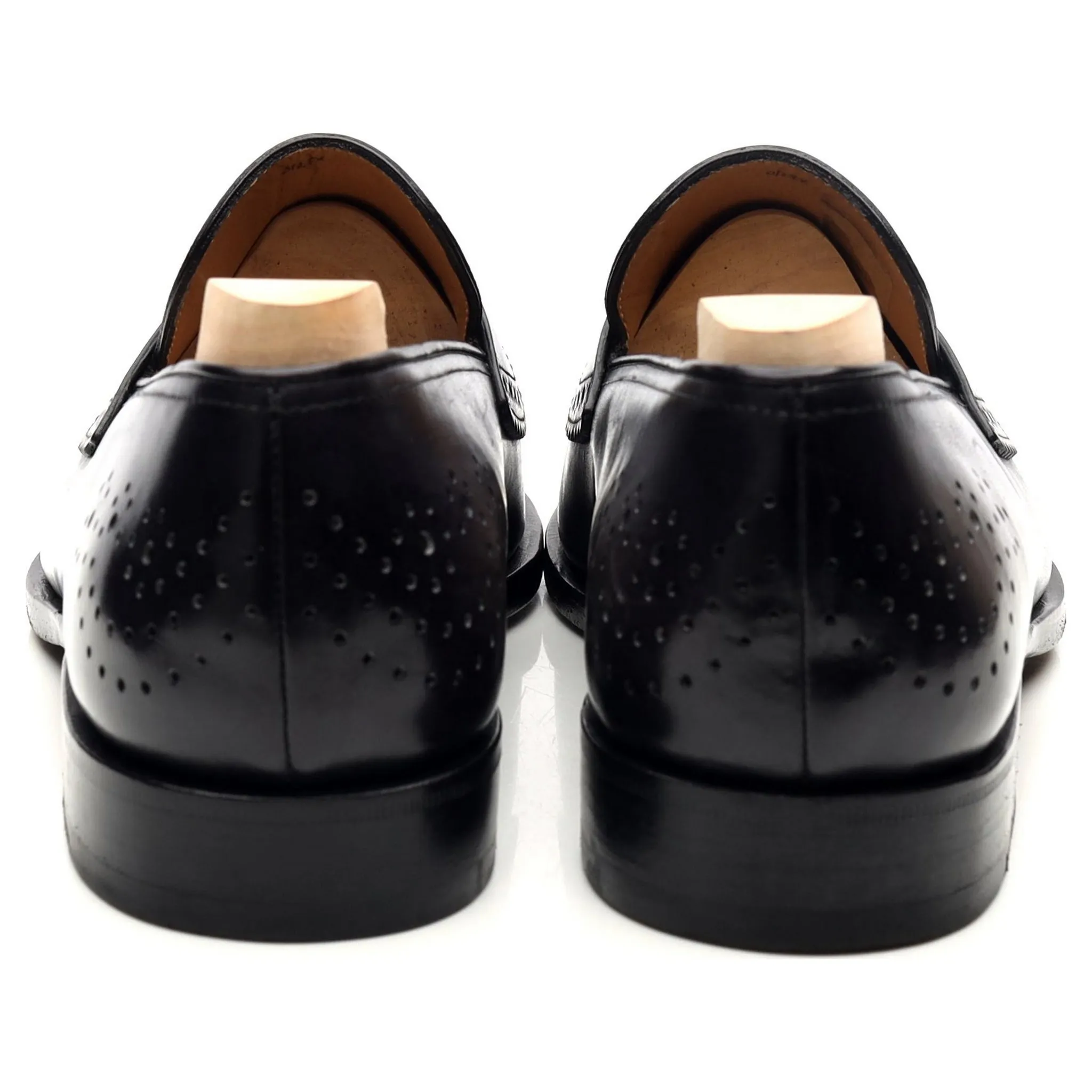 Black Leather Loafers UK 8.5 Patina