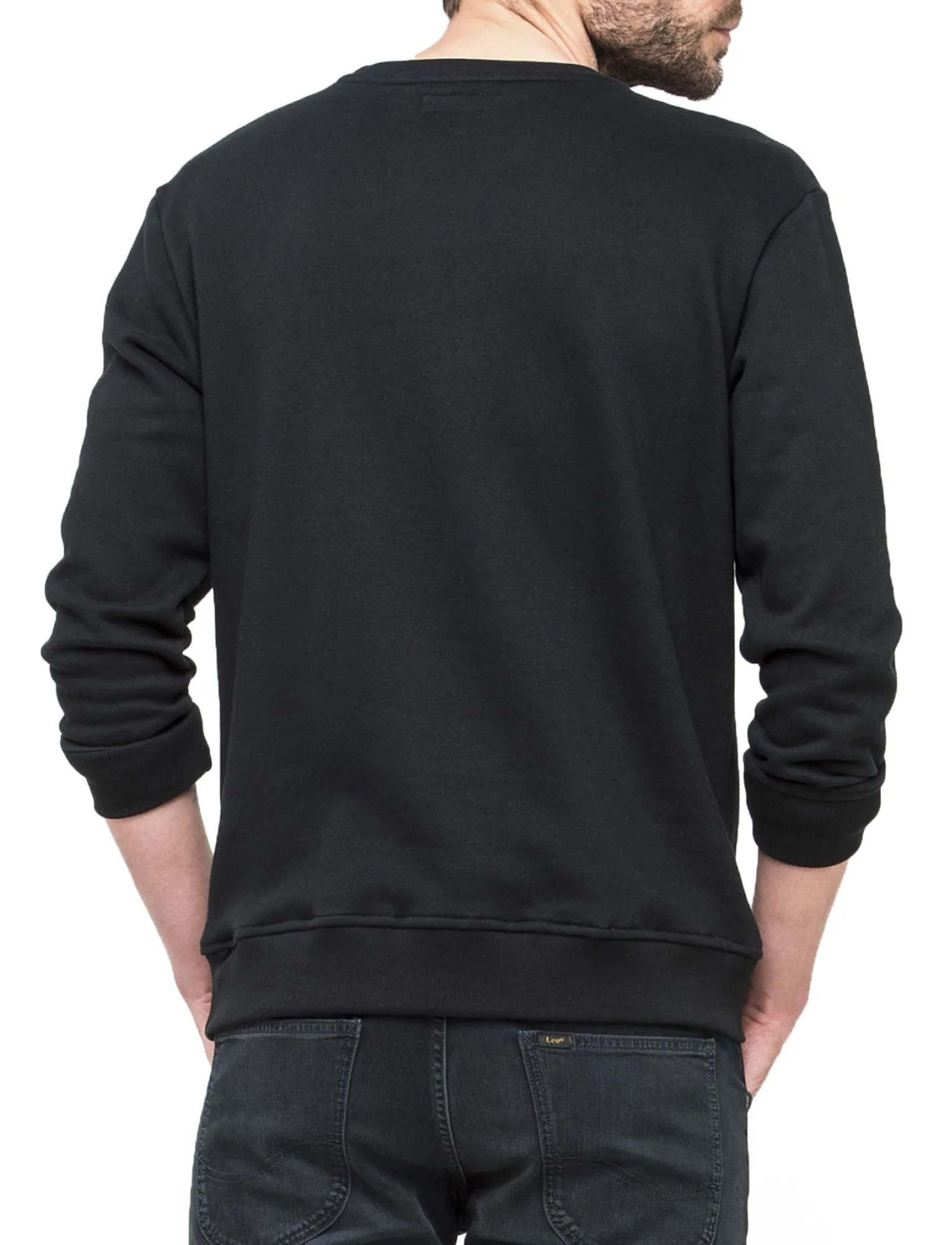 Black Lee Crew Neck Logo Sweatshirt