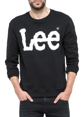 Black Lee Crew Neck Logo Sweatshirt