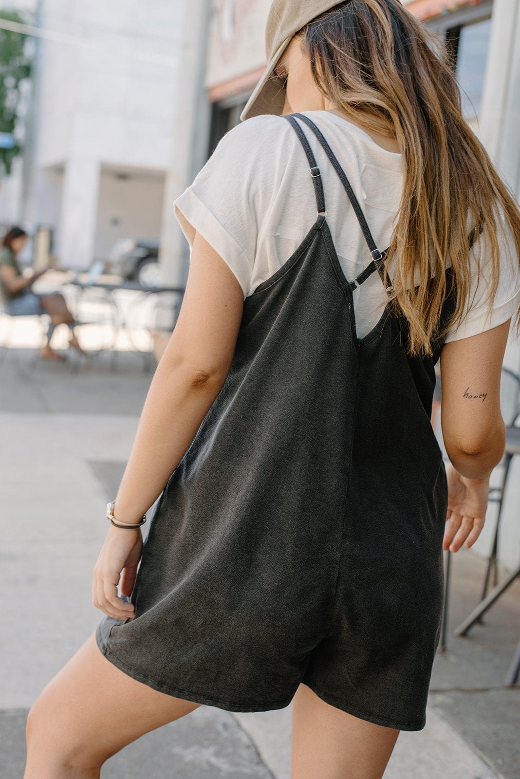 Black Sleeveless Romper