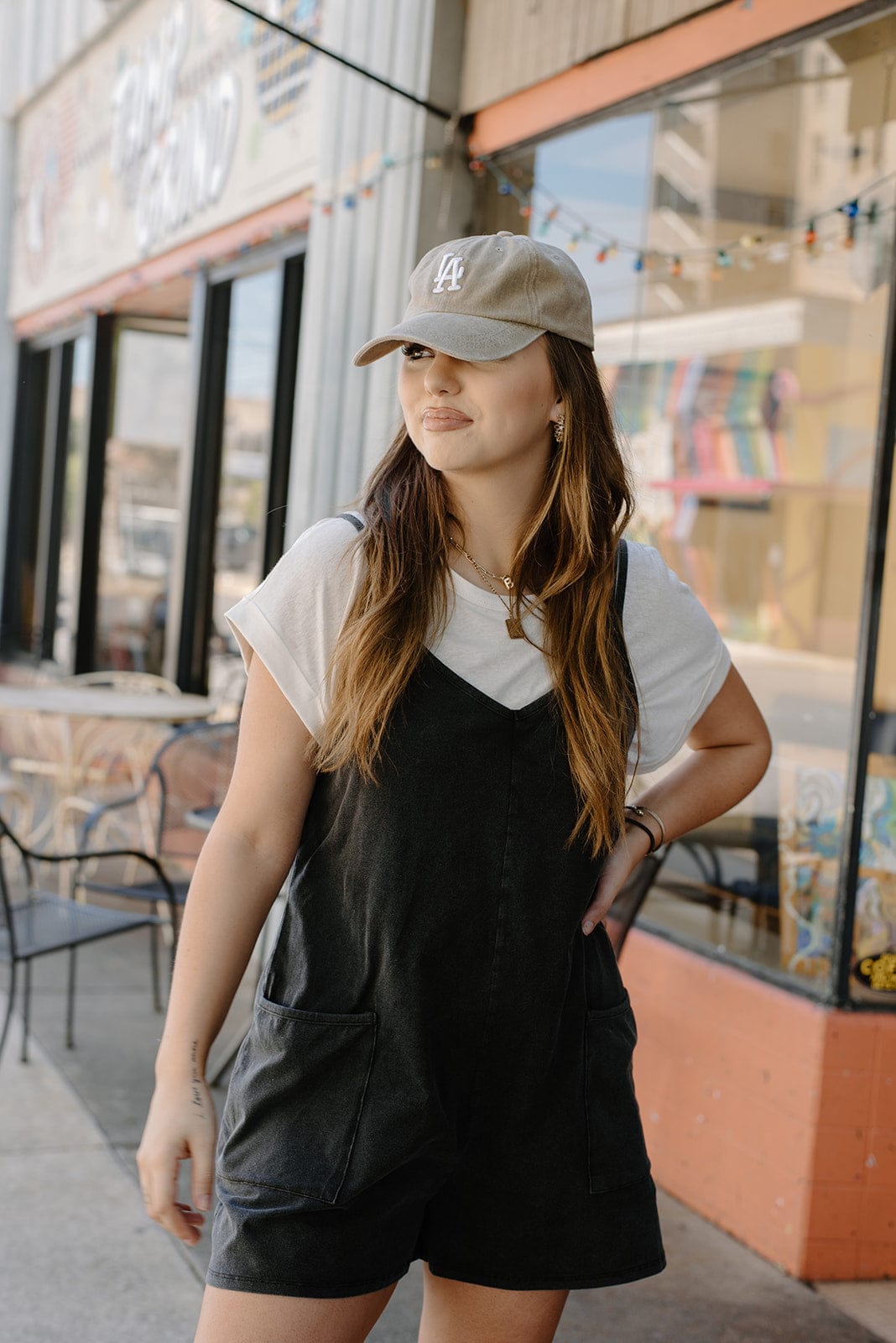 Black Sleeveless Romper