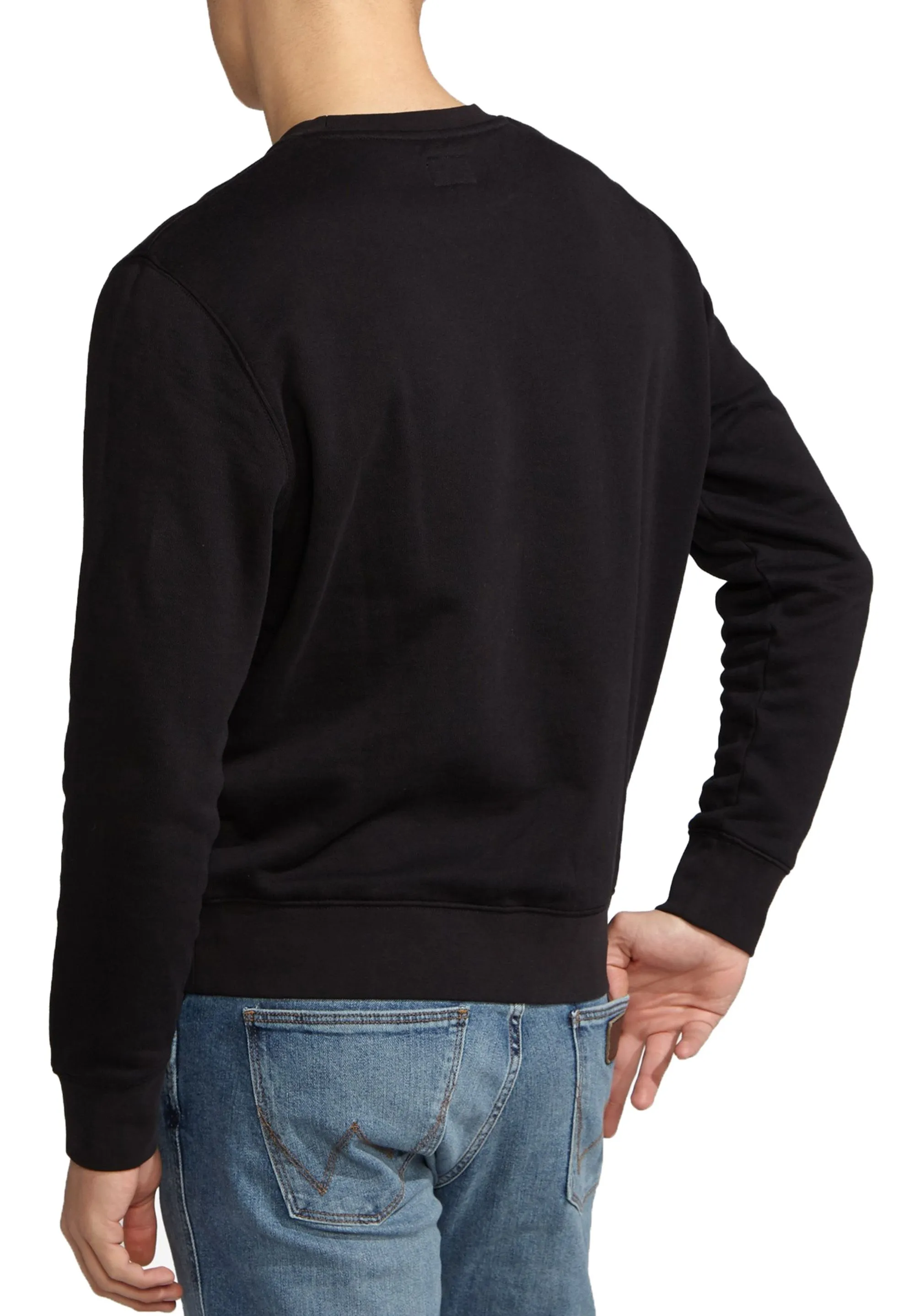 Black Wrangler Retro Logo Crew Neck Sweatshirt