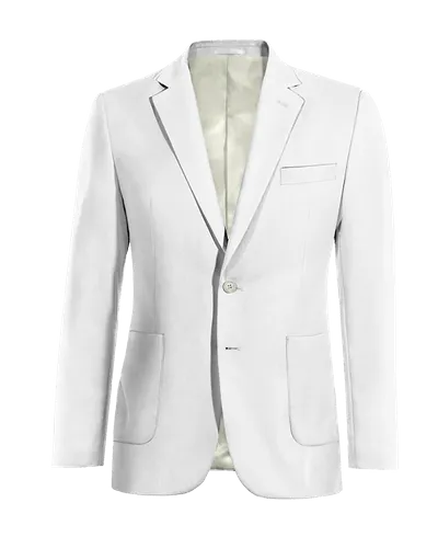  Blazer blanco nieve de lino esencial