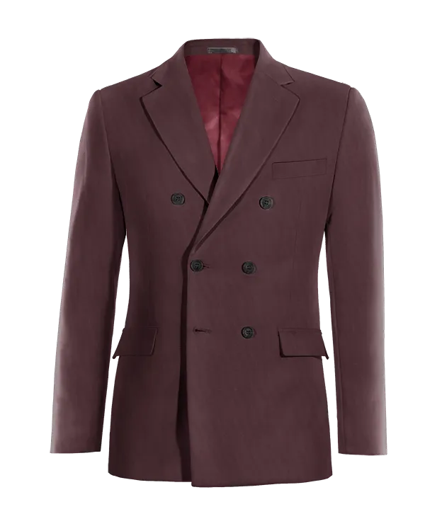  Blazer cruzada burdeos solapa ancha esencial