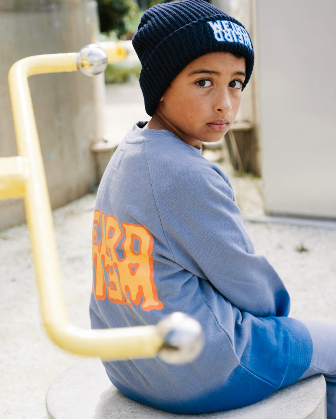 Blue Dip Dye Raglan Crew by BOB