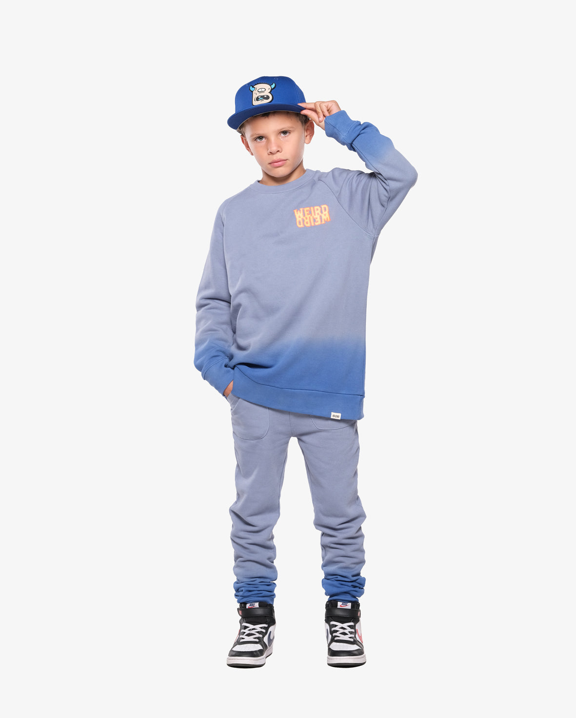 Blue Dip Dye Raglan Crew by BOB