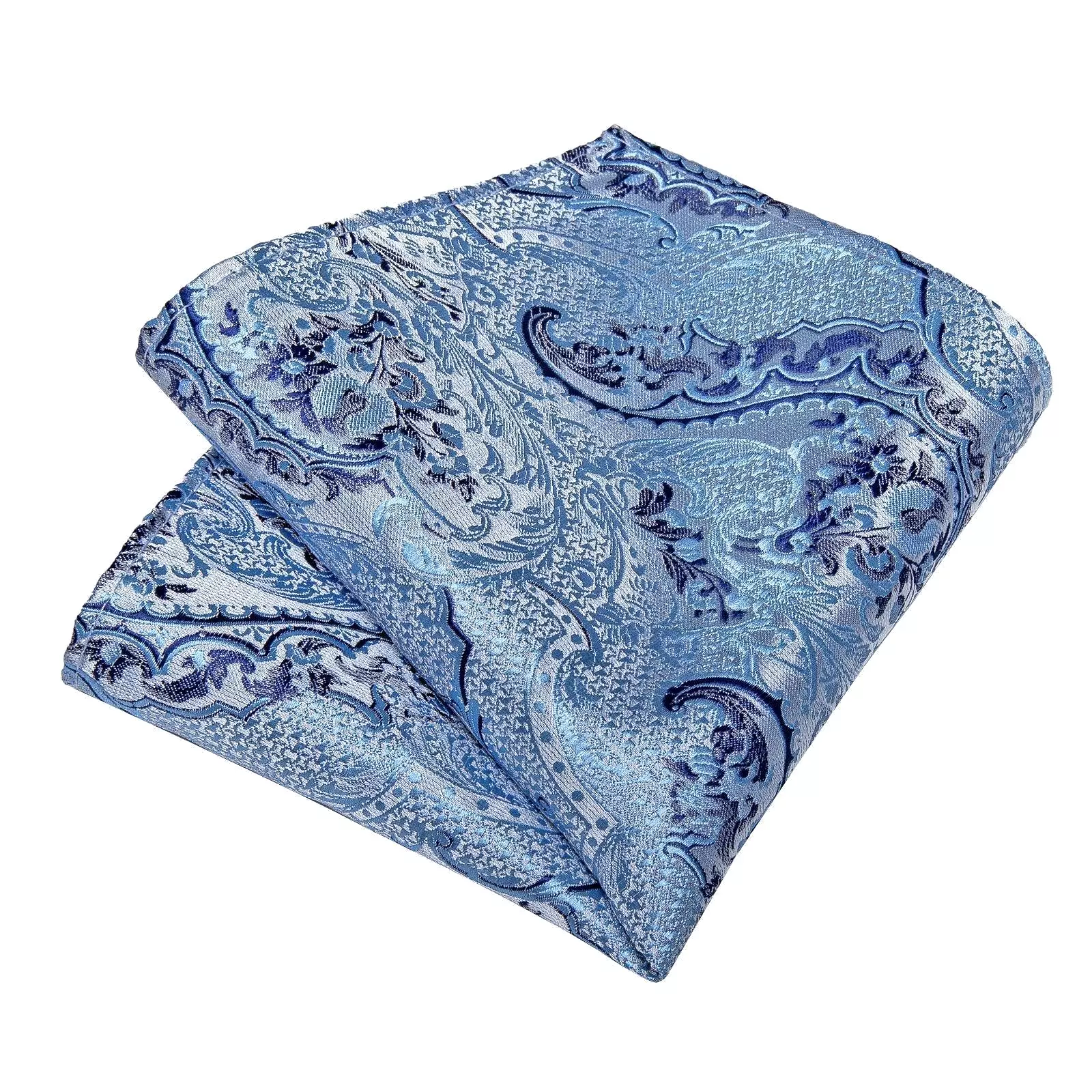 Blue Paisley Silk Necktie Set - Buy Online Now. Perfect for Formal Occasions. Limited Stock.