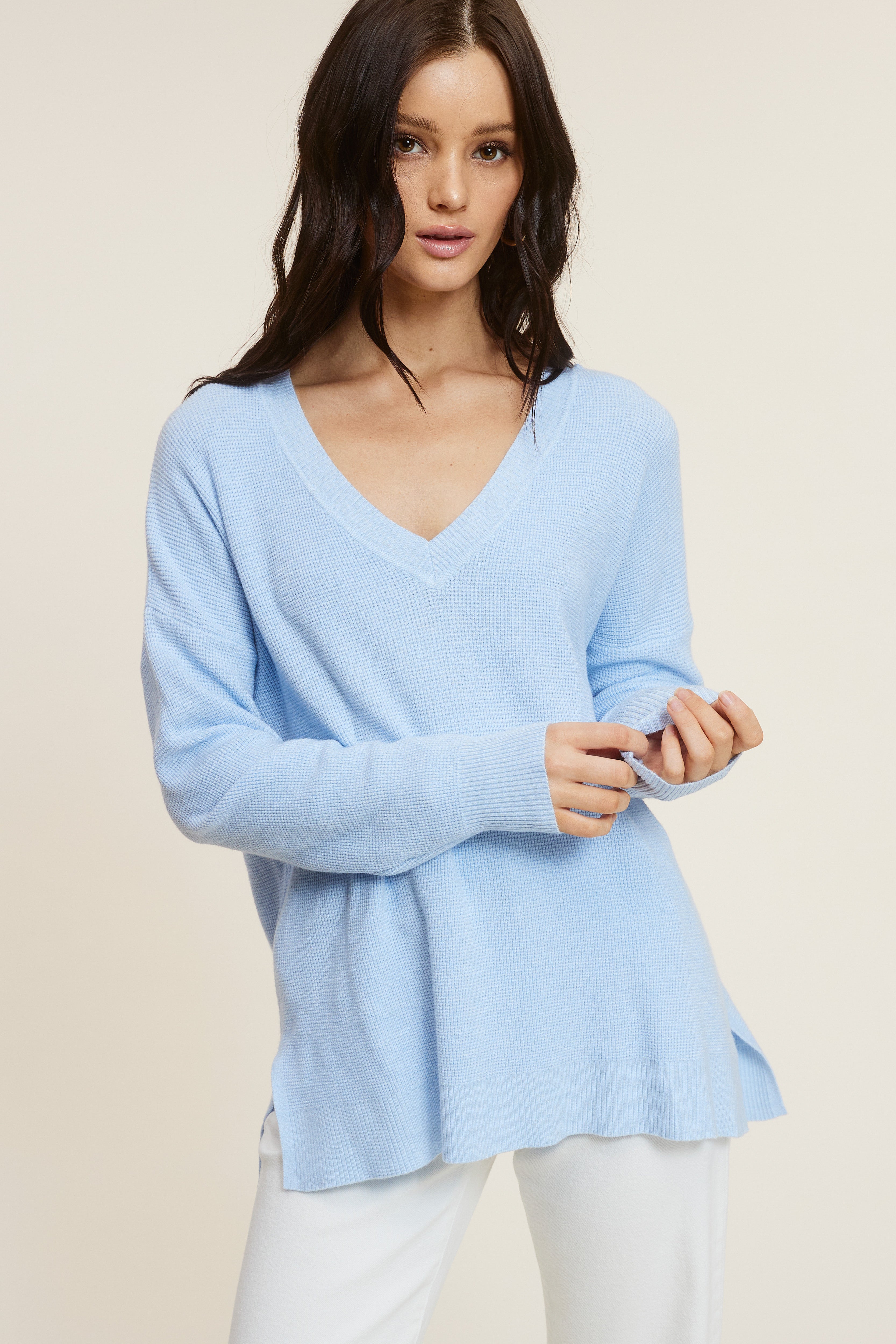 Blue V-Neck Sweater - Best Deals & Discounts for Stylish Apparel