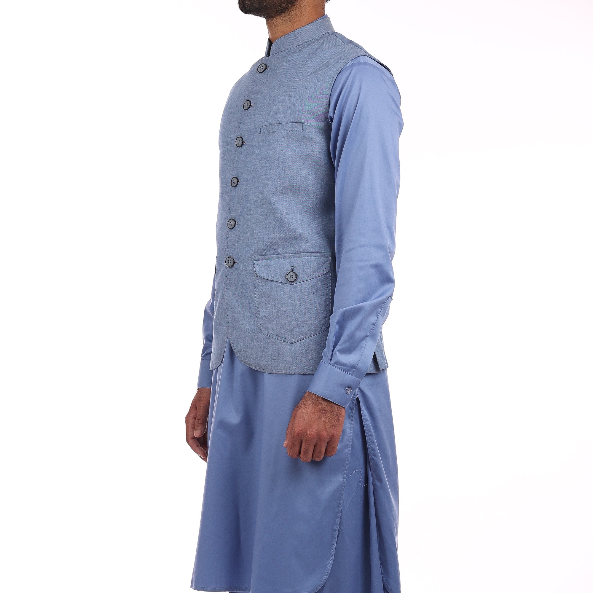 Blue Waistcoat - Buy Stylish Sky Blue Waistcoats Online