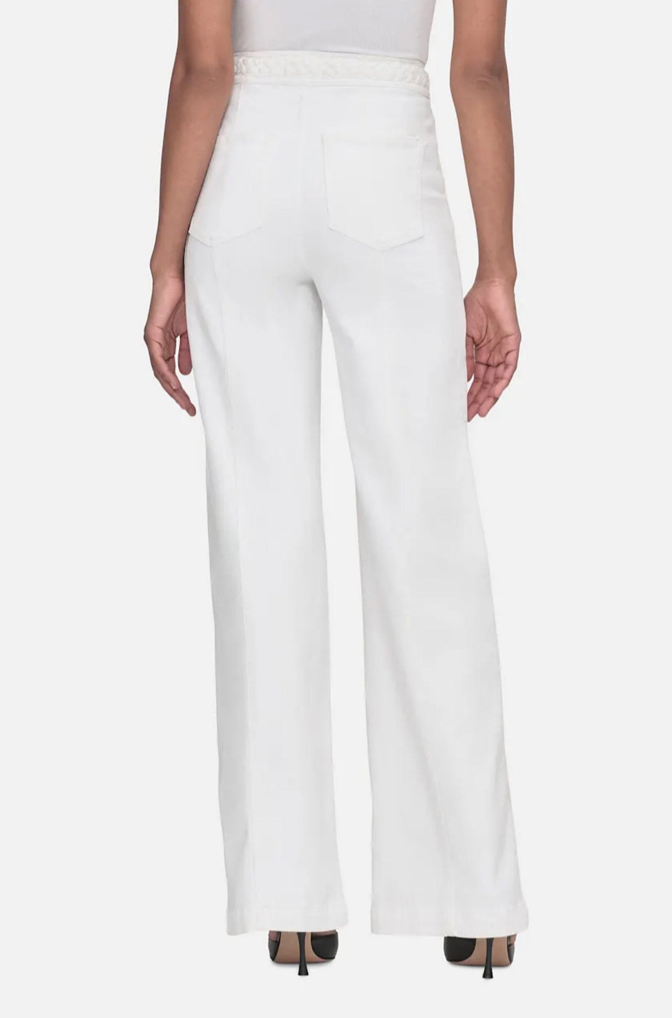 Braided High waisted wide leg pants