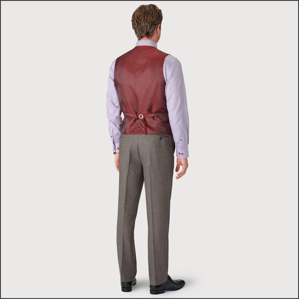 Brook Taverner Clifford Grey Wool Waistcoat