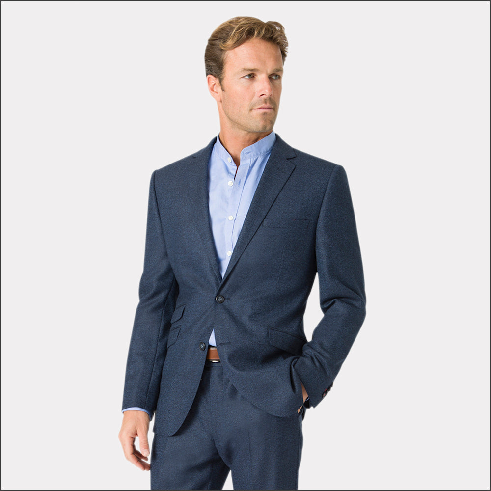 Brook Taverner Clifford Navy Donegal Wool Suit - Waistcoat Available