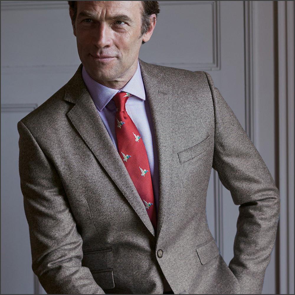 Brook Taverner Grey Donegal Wool Suit - Optional Waistcoat