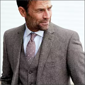 Brook Taverner Grey Donegal Wool Suit - Optional Waistcoat