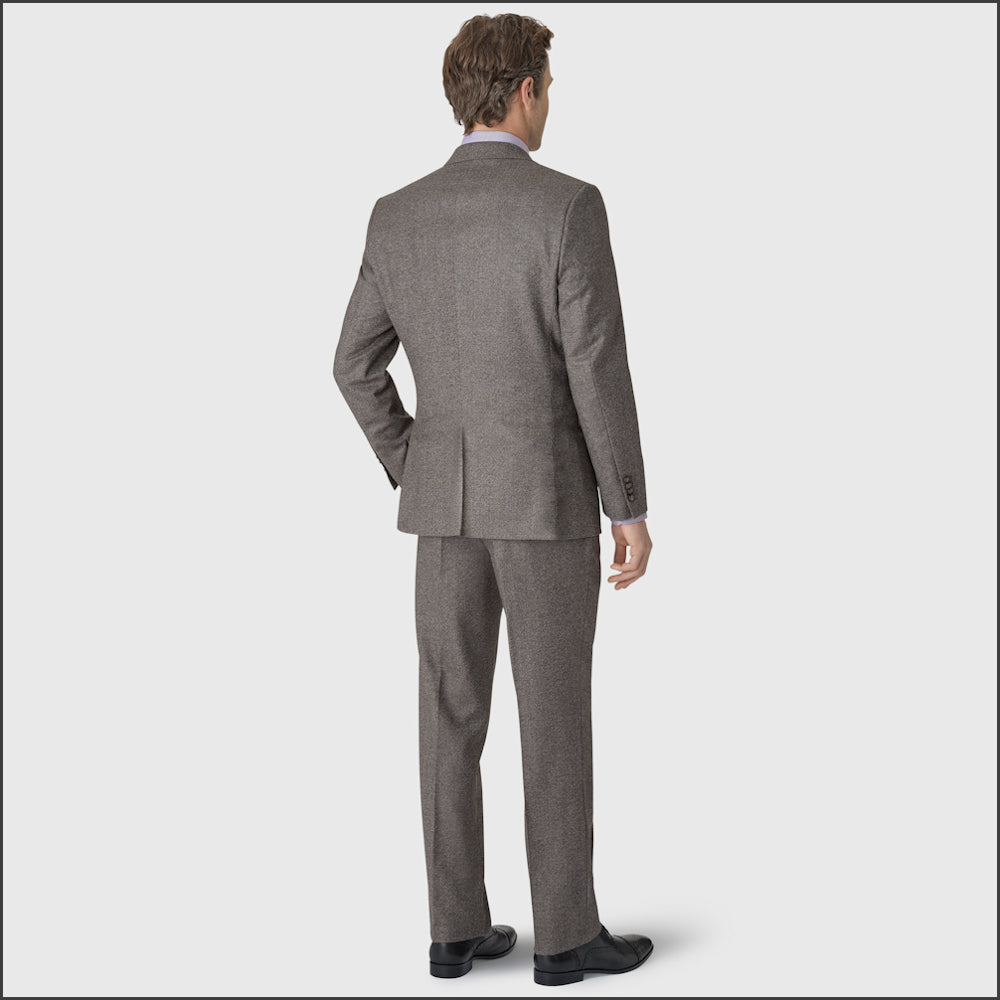 Brook Taverner Grey Donegal Wool Suit - Optional Waistcoat