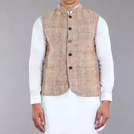 Brown Khaddar Vest